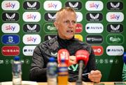 5 June 2025; Head coach Heimir Hallgrimsson during a Republic of Ireland media conference at the FAI Headquarters in Abbotstown, Dublin. Photo by Stephen McCarthy/Sportsfile