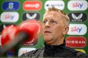 5 June 2025; Head coach Heimir Hallgrimsson during a Republic of Ireland media conference at the FAI Headquarters in Abbotstown, Dublin. Photo by Stephen McCarthy/Sportsfile