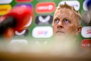 5 June 2025; Head coach Heimir Hallgrimsson during a Republic of Ireland media conference at the FAI Headquarters in Abbotstown, Dublin. Photo by Stephen McCarthy/Sportsfile