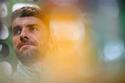 5 June 2025; Robbie Brady during a Republic of Ireland media conference at the FAI Headquarters in Abbotstown, Dublin. Photo by Stephen McCarthy/Sportsfile