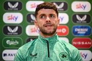 5 June 2025; Robbie Brady during a Republic of Ireland media conference at the FAI Headquarters in Abbotstown, Dublin. Photo by Stephen McCarthy/Sportsfile