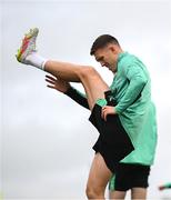 5 June 2025; Dara O'Shea during a Republic of Ireland training session at the FAI National Training Centre in Abbotstown, Dublin. Photo by Stephen McCarthy/Sportsfile