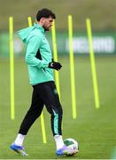 5 June 2025; Troy Parrott during a Republic of Ireland training session at the FAI National Training Centre in Abbotstown, Dublin. Photo by Stephen McCarthy/Sportsfile