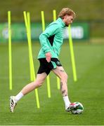 5 June 2025; Liam Scales during a Republic of Ireland training session at the FAI National Training Centre in Abbotstown, Dublin. Photo by Stephen McCarthy/Sportsfile