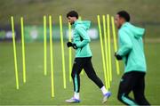 5 June 2025; Troy Parrott during a Republic of Ireland training session at the FAI National Training Centre in Abbotstown, Dublin. Photo by Stephen McCarthy/Sportsfile