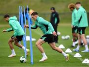 5 June 2025; Dara O'Shea during a Republic of Ireland training session at the FAI National Training Centre in Abbotstown, Dublin. Photo by Stephen McCarthy/Sportsfile