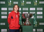 5 June 2025; Kate Mooney of Shelbourne after the Sports Direct Women’s FAI Cup first round draw at the Conference Centre on the Sport Ireland National Sport Campus in Abbotstown, Dublin Photo by Seb Daly/Sportsfile