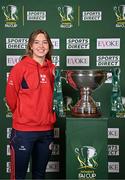 5 June 2025; Kate Mooney of Shelbourne after the Sports Direct Women’s FAI Cup first round draw at the Conference Centre on the Sport Ireland National Sport Campus in Abbotstown, Dublin Photo by Seb Daly/Sportsfile