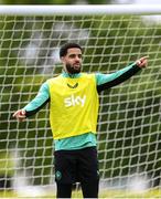 5 June 2025; Andrew Omobamidele during a Republic of Ireland training session at the FAI National Training Centre in Abbotstown, Dublin. Photo by Stephen McCarthy/Sportsfile