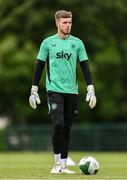 5 June 2025; Goalkeeper Josh Keeley during a Republic of Ireland training session at the FAI National Training Centre in Abbotstown, Dublin. Photo by Stephen McCarthy/Sportsfile