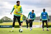 5 June 2025; Andrew Omobamidele during a Republic of Ireland training session at the FAI National Training Centre in Abbotstown, Dublin. Photo by Stephen McCarthy/Sportsfile