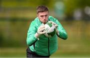 5 June 2025; Goalkeeper Josh Keeley during a Republic of Ireland training session at the FAI National Training Centre in Abbotstown, Dublin. Photo by Stephen McCarthy/Sportsfile