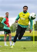 5 June 2025; Andrew Omobamidele during a Republic of Ireland training session at the FAI National Training Centre in Abbotstown, Dublin. Photo by Stephen McCarthy/Sportsfile