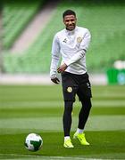 5 June 2025; Ismail Jakobs during a Senegal training session at the Aviva Stadium in Dublin. Photo by Ben McShane/Sportsfile