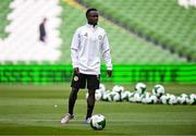 5 June 2025; Cheikh Sabaly during a Senegal training session at the Aviva Stadium in Dublin. Photo by Ben McShane/Sportsfile