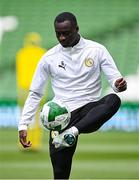 5 June 2025; Habib Diarra during a Senegal training session at the Aviva Stadium in Dublin. Photo by Ben McShane/Sportsfile
