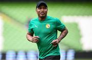 5 June 2025; Advisor El-Hadji Diouf during a Senegal training session at the Aviva Stadium in Dublin. Photo by Ben McShane/Sportsfile