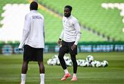 5 June 2025; Boulaye Dia during a Senegal training session at the Aviva Stadium in Dublin. Photo by Ben McShane/Sportsfile