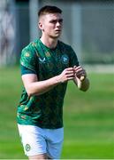6 June 2025; Sean Grehan of Republic of Ireland warms-up before the U21 international friendly match between Croatia and Republic of Ireland at Gradski Stadion in Zagreb, Croatia. Photo by Gerry Scully/Sportsfile