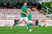 6 June 2025; Mark O'Mahoney of Republic of Ireland in action during the U21 international friendly match between Croatia and Republic of Ireland at Gradski Stadion in Zagreb, Croatia. Photo by Gerry Scully/Sportsfile