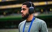 6 June 2025; Andrew Omobamidele of Republic of Ireland before the international friendly match between Republic of Ireland and Senegal at the Aviva Stadium in Dublin. Photo by Stephen McCarthy/Sportsfile