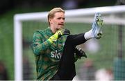 6 June 2025; Republic of Ireland goalkeeper Caoimhin Kelleher before the international friendly match between Republic of Ireland and Senegal at the Aviva Stadium in Dublin. Photo by Stephen McCarthy/Sportsfile