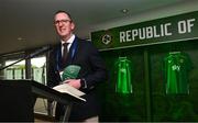 6 June 2025; FAI Chief Executive Officer David Courell during the 35th FAI International Awards at the Aviva Stadium in Dublin. Photo by David Fitzgerald/Sportsfile