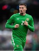 6 June 2025; Matt Doherty of Republic of Ireland during the international friendly match between Republic of Ireland and Senegal at the Aviva Stadium in Dublin. Photo by Stephen McCarthy/Sportsfile