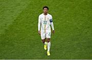 6 June 2025; Abdou Diallo of Senegal leaves the pitch at half-time during the international friendly match between Republic of Ireland and Senegal at the Aviva Stadium in Dublin. Photo by Piaras Ó Mídheach/Sportsfile