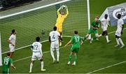 6 June 2025; Senegal goalkeeper Yehvann Diouf makes a save during the international friendly match between Republic of Ireland and Senegal at the Aviva Stadium in Dublin. Photo by Piaras Ó Mídheach/Sportsfile