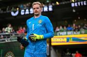 6 June 2025; Republic of Ireland goalkeeper Caoimhin Kelleher during the international friendly match between Republic of Ireland and Senegal at the Aviva Stadium in Dublin. Photo by Stephen McCarthy/Sportsfile