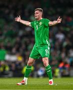 6 June 2025; Evan Ferguson of Republic of Ireland during the international friendly match between Republic of Ireland and Senegal at the Aviva Stadium in Dublin. Photo by Ben McShane/Sportsfile