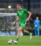 6 June 2025; Killian Phillips of Republic of Ireland during the international friendly match between Republic of Ireland and Senegal at the Aviva Stadium in Dublin. Photo by Stephen McCarthy/Sportsfile