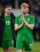 6 June 2025; Liam Scales of Republic of Ireland after the international friendly match between Republic of Ireland and Senegal at the Aviva Stadium in Dublin. Photo by Ben McShane/Sportsfile