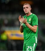 6 June 2025; Killian Phillips of Republic of Ireland after the international friendly match between Republic of Ireland and Senegal at the Aviva Stadium in Dublin. Photo by David Fitzgerald/Sportsfile
