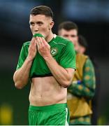6 June 2025; Dara O'Shea of Republic of Ireland after the international friendly match between Republic of Ireland and Senegal at the Aviva Stadium in Dublin. Photo by David Fitzgerald/Sportsfile
