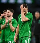 6 June 2025; Dara O'Shea of Republic of Ireland after the international friendly match between Republic of Ireland and Senegal at the Aviva Stadium in Dublin. Photo by David Fitzgerald/Sportsfile