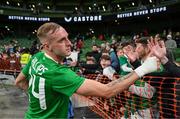 6 June 2025; Killian Phillips of Republic of Ireland after the international friendly match between Republic of Ireland and Senegal at the Aviva Stadium in Dublin. Photo by Stephen McCarthy/Sportsfile