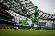 6 June 2025; Robbie Brady of Republic of Ireland during the international friendly match between Republic of Ireland and Senegal at the Aviva Stadium in Dublin. Photo by Stephen McCarthy/Sportsfile