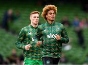 6 June 2025; John Joe Patrick Finn of Republic of Ireland before the international friendly match between Republic of Ireland and Senegal at the Aviva Stadium in Dublin. Photo by Stephen McCarthy/Sportsfile