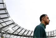 6 June 2025; Adam Idah of Republic of Ireland before the international friendly match between Republic of Ireland and Senegal at the Aviva Stadium in Dublin. Photo by Stephen McCarthy/Sportsfile