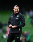 6 June 2025; Republic of Ireland assistant head coach John O'Shea before the international friendly match between Republic of Ireland and Senegal at the Aviva Stadium in Dublin. Photo by Stephen McCarthy/Sportsfile