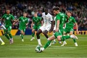 6 June 2025; Ryan Manning of Republic of Ireland during the international friendly match between Republic of Ireland and Senegal at the Aviva Stadium in Dublin. Photo by Stephen McCarthy/Sportsfile
