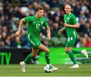 6 June 2025; Kasey McAteer of Republic of Ireland during the international friendly match between Republic of Ireland and Senegal at the Aviva Stadium in Dublin. Photo by Stephen McCarthy/Sportsfile