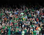 6 June 2025; Republic of Ireland supporters during the international friendly match between Republic of Ireland and Senegal at the Aviva Stadium in Dublin. Photo by Stephen McCarthy/Sportsfile
