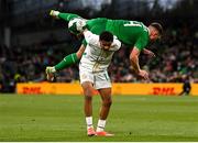 6 June 2025; Iliman Ndiaye of Senegal and Dara O'Shea of Republic of Ireland during the international friendly match between Republic of Ireland and Senegal at the Aviva Stadium in Dublin. Photo by Stephen McCarthy/Sportsfile