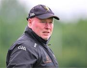 7 June 2025; Armagh manager Kevin Hughes during the Electric Ireland Celtic Challenge Corn Jerome O’Leary final match between Kildare and Armagh at the GAA National Games Development Centre in Abbotstown, Dublin. Photo by Stephen Marken/Sportsfile