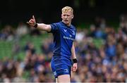 7 June 2025; Jamie Osborne of Leinster during the United Rugby Championship semi-final match between Leinster and Glasgow Warriors at the Aviva Stadium in Dublin. Photo by Seb Daly/Sportsfile