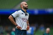 7 June 2025; Referee Andrea Piardi during the United Rugby Championship semi-final match between Leinster and Glasgow Warriors at the Aviva Stadium in Dublin. Photo by Brendan Moran/Sportsfile