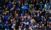 7 June 2025; Jamie Osborne of Leinster on his way to scoring his side's second try during the United Rugby Championship semi-final match between Leinster and Glasgow Warriors at the Aviva Stadium in Dublin. Photo by Seb Daly/Sportsfile